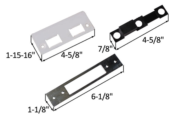 White Striker Plate Kit for Enhanced Security and Style - Reflect Window & Door