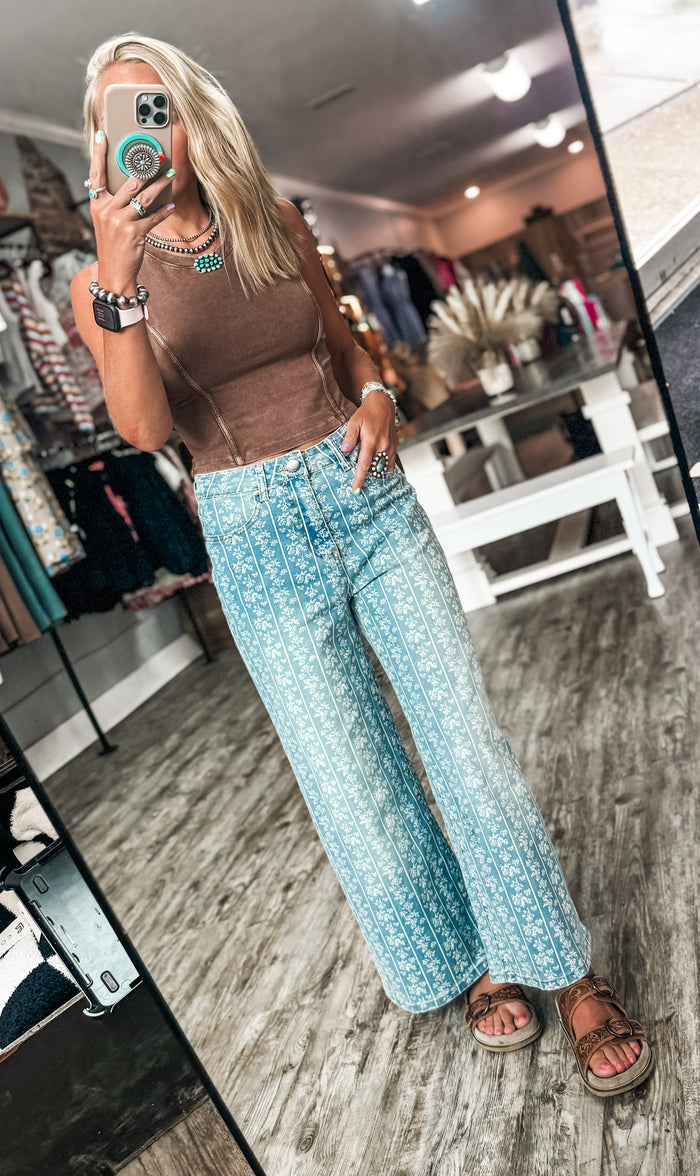 Wild Flower Washed Pants