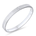 Silver ribbed bangle bracelet with cubic zirconia pavé – hypoallergenic, waterproof & non-tarnish stainless steel bangle for sensitive skin, affordable luxury jewelry by Mia Bijoux Canada